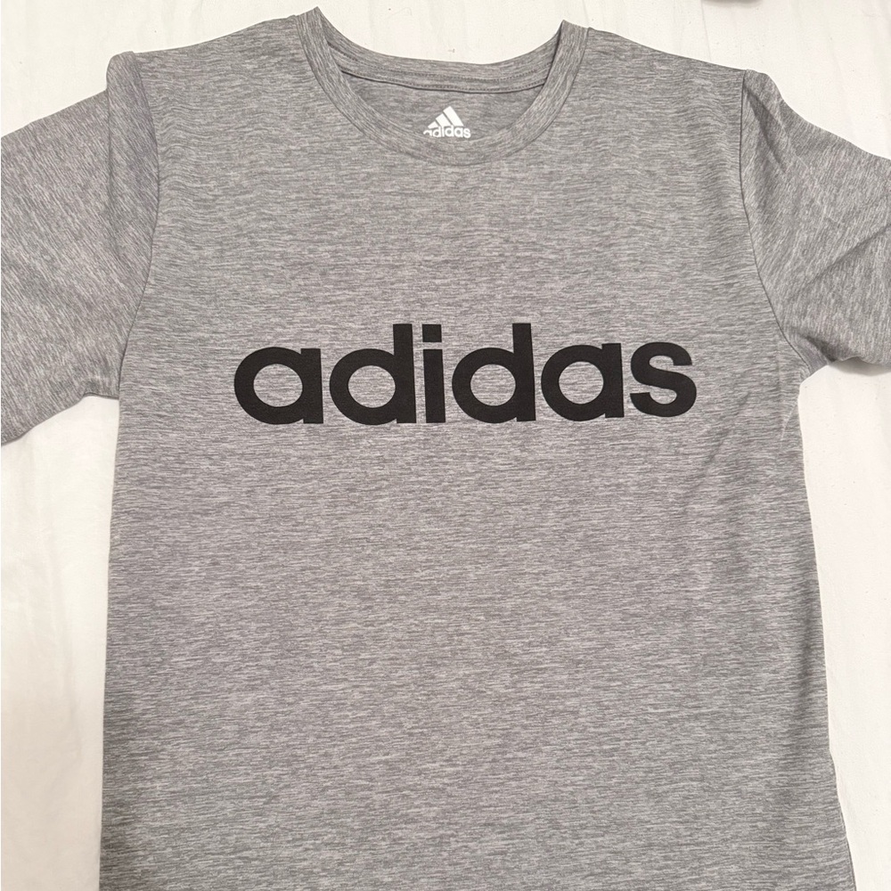 adidas Grey Tee with Black Logo